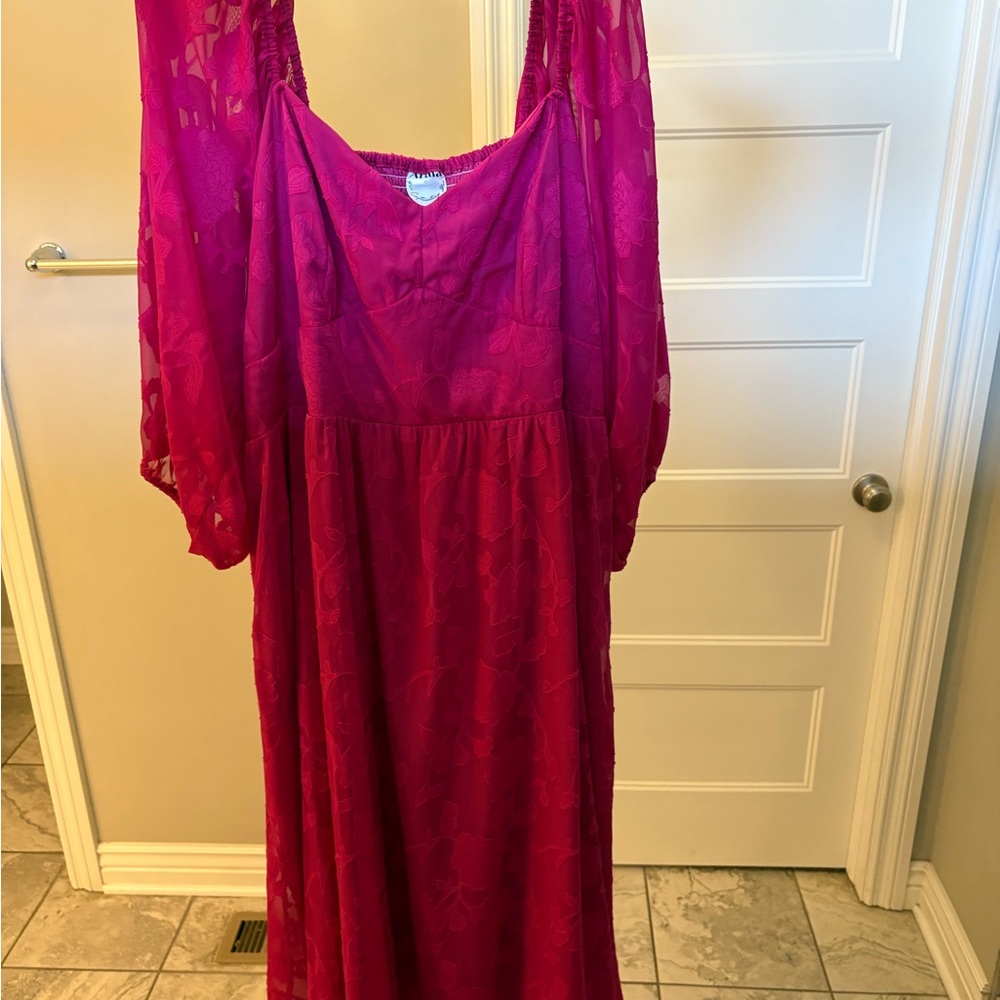 ARULA Vibrant Pink/Fuchsia Maxi Dress